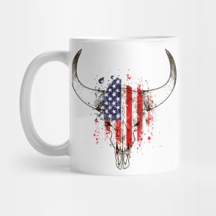 Patriot Cow Skull Mug